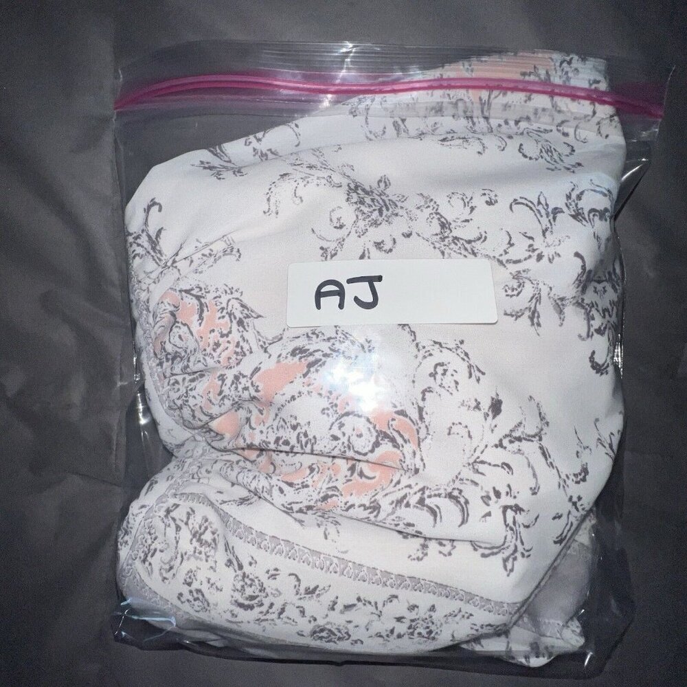 Philosophy Grey Ivory Pink Floral Sleeveless Crew Neck Mini Dress Large Lined - Picture 10 of 10
